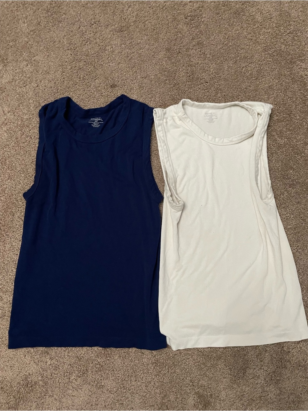 French Laundry Womens Tank Tops in Navy and White